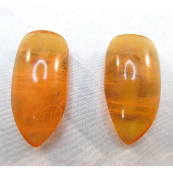 Vintage Apple Juice Bakelite Dress Clips - Picture 7 of 10